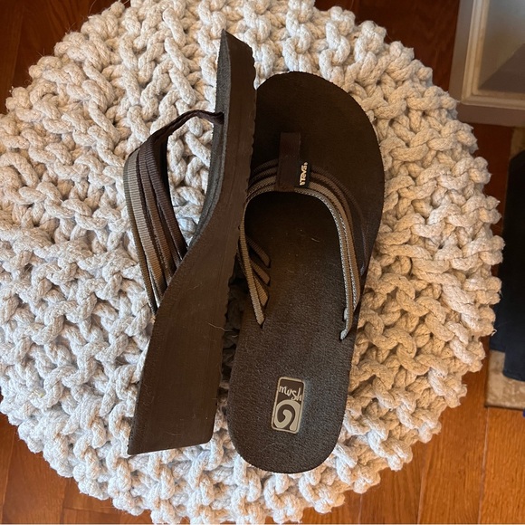 TEVA MUSH MANDALYN WEDGE SANDALS sz 8 - Picture 5 of 8